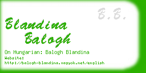 blandina balogh business card